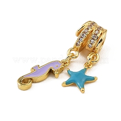 Brass Micro Pave Clear Cubic Zirconia Pendents&nbsp;CU-CBA30E8-06G