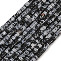 Natural Snowflake Obsidian  Beads Strands&nbsp;G-F631-A04