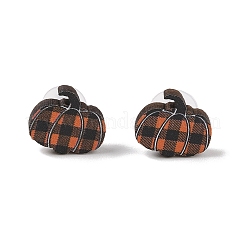 Wood Stud Steel Needle Earrings&nbsp;EJEW-U016-02P-01