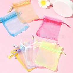 50Pcs 10 Colors Organza Gift Bags with Drawstring&nbsp;OP-YW0002-02