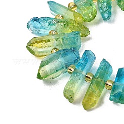 Electroplated Natural Quartz Crystal Beads Strands&nbsp;G-F800-D12
