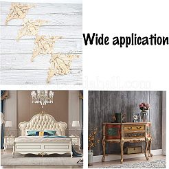 Natural Solid Wood Carved Onlay Applique Craft&nbsp;WOOD-FH0001-28
