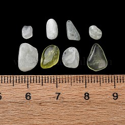 天然な新しい翡翠のビーズ  穴がないビーズ  チップ  3~10x3~8x1~4mm&nbsp;G-K397-05