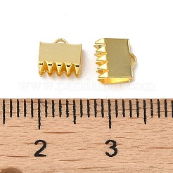 925スターリングシルバーリボンエンド  18KGP本金メッキ  6x6mm  穴：0.5mm&nbsp;STER-D006-27G