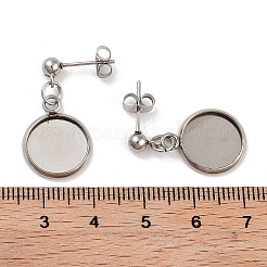 Stainless Steel Stud Dangle Earring Findings & Dangle Earring Findings & Stud Earring Findings&nbsp;STAS-XCP0001-82