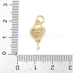Brass Micro Pave Cubic Zirconia Charms&nbsp;KK-G544-13G
