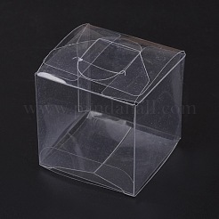 プラスチック製の透明な包装箱  キューブ  透明  15.7x10cm  キューブ：5x5x5cm&nbsp;CON-WH0015-01-5cm
