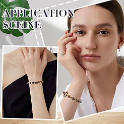 DIY Natural Tiger Eye Beads Stretch Bracelets Making Kits&nbsp;DIY-SP0003-18