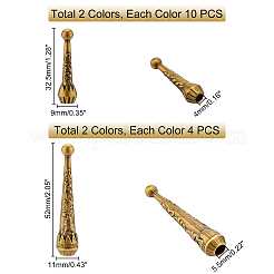 28Pcs 4 Style Alloy Cord Ends&nbsp;FIND-PH0004-26