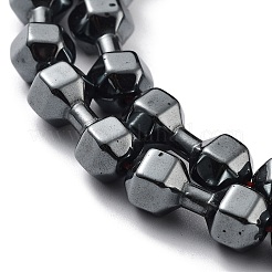 合成磁気無しヘマタイトビーズ連売り  ダンベル  15x6x7.5mm  穴：1mm  約26個/連  15.55インチ（39.5cm）&nbsp;G-H303-B04
