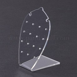 アクリルイヤリングスタンドディスプレイ  L字型  透明  4.35x5.4x7.5cm&nbsp;EDIS-F005-04A