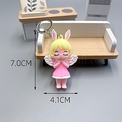 Rabbit Angel PVC Bag Keychain&nbsp;PW-WG1A29D-04