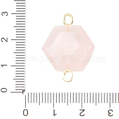 Faceted Natural Rose Quartz Carved Links&nbsp;G-T146-01G-05