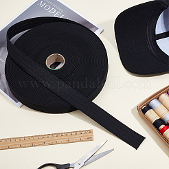 15mポリコットンリボン  バッグハンドル交換用ウェビングストラップ  ブラック  1-1/8インチ（30mm）  約16.40ヤード（15m）/セット&nbsp;SRIB-BC0001-44B