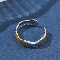 304 Stainless Steel Cuff Open Rings&nbsp;RJEW-F202-01B-GP