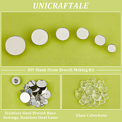 DIY Blank Dome Brooch Making Kit&nbsp;DIY-UN0005-14