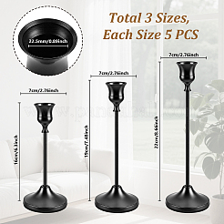 3Pcs 3 Styles Metal Candle Holder Sets&nbsp;DIY-WA0001-37G