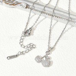 Brass & Cubic Zirconia Pendant Necklaces&nbsp;SA-CBA7E55-04P-01
