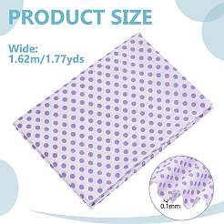 水玉模様の綿生地  服装アクセサリー  紫色のメディア  1620x0.1mm&nbsp;DIY-WH0504-909