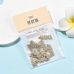 SHEGRACE Mother's Day Brass Clear Cubic Zirconia Pendants&nbsp;XGRQ1R068-359G