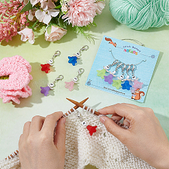 10Pcs 10 Style Number 0~9 Angel Locking Stitch Marker&nbsp;HJEW-PH01604