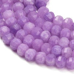 天然石ホワイトジェイドビーズ連売り  カボチャ  染め  多面カット  プラム  7.5~8x6~6.5mm  穴：1.1mm  約57個/連  14.57''（37センチメートル）&nbsp;GG-CBA9106-02G