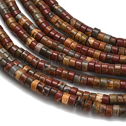 Natural Picasso Jasper/Polychrome Jasper Beads Strands&nbsp;G-Z110-A20-2x4mm
