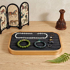 7-Slot Iron with Microfiber Ring Organizer Display Trays&nbsp;ODIS-WH0086-245