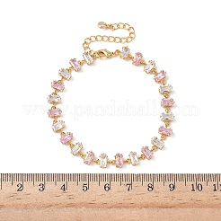 Brass Link Chain Bracelets&nbsp;BJEW-D378-06G