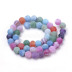 Natural Weathered Agate Beads Strands&nbsp;G-S259-05J-10mm