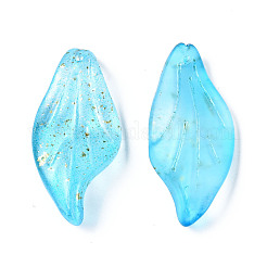 Frosted Transparent Spray Painted Glass Pendants&nbsp;GGLA-S054-016G-03