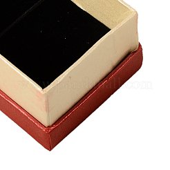 ギフト包装用の長方形状の厚紙ネックレスボックス  スポンジで  花蓮のデザイン  レッド  224x49x36mm&nbsp;CBOX-A004-01