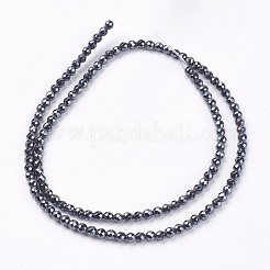1Strand Grade A Non-Magnetic Synthetic Hematite Beads Strands&nbsp;X-G-S086-3mm