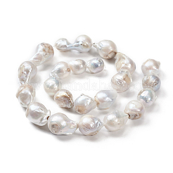 Natural Baroque Pearl Keshi Pearl Beads Strands&nbsp;PEAR-K004-20