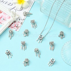 12個 4スタイル 合金ヨーロピアンビーズ  大穴ビーズ  プラチナ  混合図形  20~25.5x10~11x7~7.5mm  3個/スタイル&nbsp;FIND-CJ0005-01