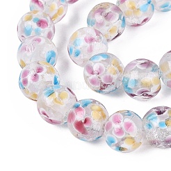 Handmade Lampwork Beads Strands&nbsp;LAMP-Q041-08F