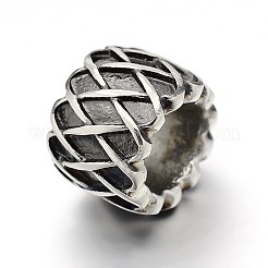 Retro 304 Stainless Steel Big Hole Column Beads&nbsp;STAS-E086-25AS