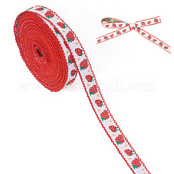 10Yards Polyester Strawberry Ribbon&nbsp;OCOR-TA0003-62B