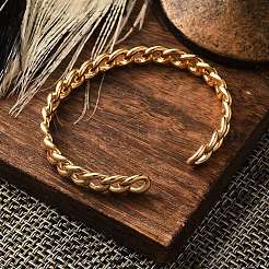 Brass Cuff Bangles&nbsp;BJEW-F482-06G