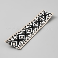 菱形ポリエステルリボン  洋服アクセサリー  アンティークホワイト  2インチ（50mm）&nbsp;OCOR-WH0078-430
