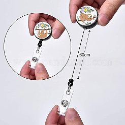 4 Pcs 4 Styles ABS Plastic Retractable Badge Reel&nbsp;AJEW-FG0001-37C
