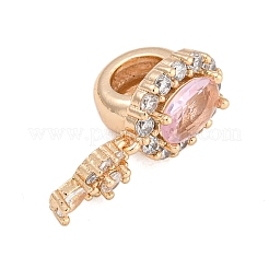 Rack Plating Brass Micro Pave Cubic Zirconia Pendants&nbsp;KK-F876-27KCG