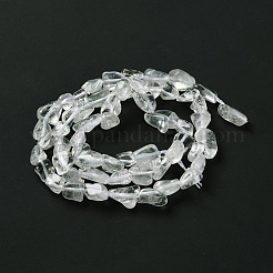天然のグリーンクォーツビーズ連売り  ナゲット  タンブルストーン  4.5~11.5x3~7x3.5~6mm  穴：1.2mm  約48~68個/連  15.35~15.94''（39~40.5センチメートル）&nbsp;G-P497-01C-67