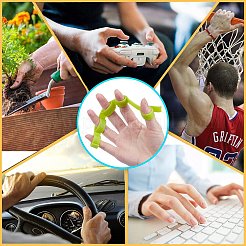 6Pcs 6 Colors Silicone Hand Grip Strengthener&nbsp;SIL-SZ0001-02