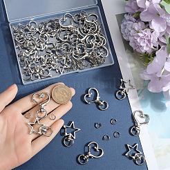 40Pcs 2 Styles Zinc Alloy Swivel Lobster Clasps&nbsp;FIND-SP0002-56A