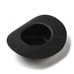 プラスチック製の大きなペンダント  カウボーイハットのチャーム  ブラック  46.5x54.5x16mm  穴：1.4mm&nbsp;KY-K015-01B