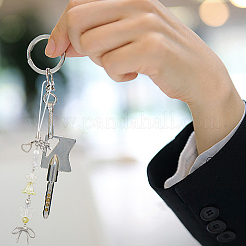 ガラス、アクリル、合金の携帯ストラップ6個  ミックスカラー  158mm  6個/セット&nbsp;HJEW-SC00142