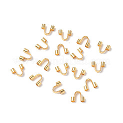 304 外科用ステンレス鋼ワイヤーガーディアンおよびプロテクター  18KGP本金メッキ  穴：1.5mm  5x6.6x2mm&nbsp;STAS-H176-02D-G