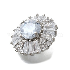 Brass Micro Pave Cubic Zirconia Pendants&nbsp;KK-D295-15P