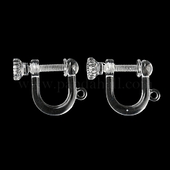 Resin Clip-on Earring Findings&nbsp;X1-FIND-H046-04